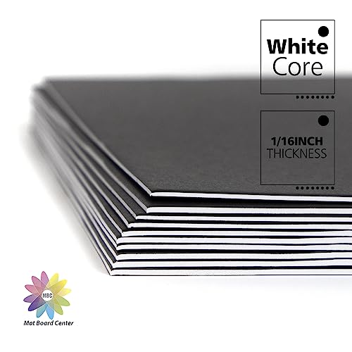 Mat Board Center, 10-Pack 11X14 Black Uncut Mat Boards/Backing Boards For Crafts, Frames, Photos, And More #TOP3
