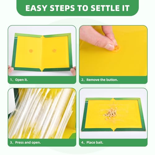 KK STRONEX Sticky Traps 6 Packs Large Extra Strong Sticky Trap - Sticky Pads Board Gum Pads for Indoor Outdoor, Home Kitchen, Garage, Garden