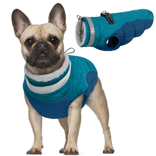 Hunde Wintermäntel, Hundejacke Fleece wasserdichte Kleine Hunde Winterweste Hundepullover Schneeanzug Kleine Hunde Fashion Sports Hundemantel Französische...