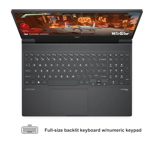 Image of HP Victus 15 Gaming Laptop 15.6 inch FHD IPS 144Hz (AMD FreeSync Premium) AMD 6-core Ryzen 5 7535HS 8GB DDR5 512GB SSD Radeon RX 6550M (>RTX3050) Backlit USB-C Fast Charging Win11 ICP Printer Cable