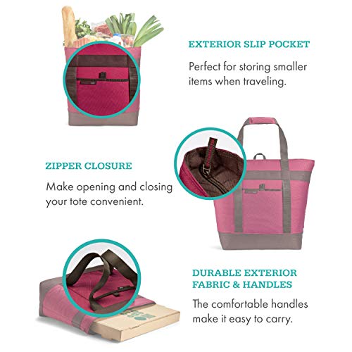 Rachael Ray Jumbo Chillout Thermal Tote, 10-Gallon Capacity Insulated Bag, Reusable, 22.5
