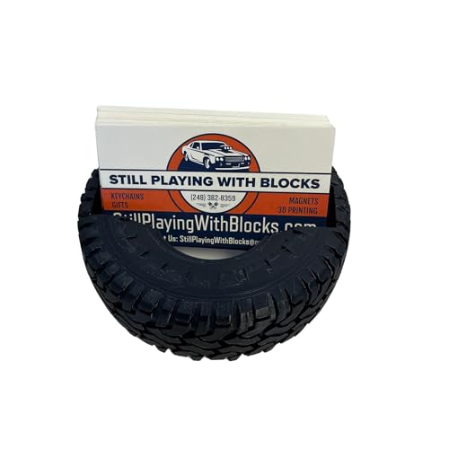 Sands Original Products Tire Business Card Holder Automotive Desk Organizer for Mechanics, Car Enthusiasts, and Dealerships