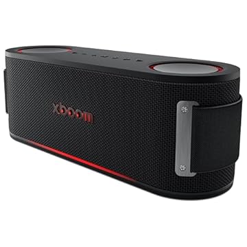 LG xboom Bounce Core por will.i.am, som exclusivo xboom, alto-falante Bluetooth portátil, IP67 resistente a poeira e água, até 29 horas de reprodução, durabilidade MIL-STD 810H, alça de transporte