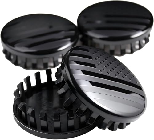 Chevy wheel center caps blackout American flag design