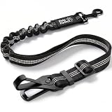 PETS PERFECT Anschnallgurt Hund Auto – Verstellbarer Hundegurt fürs Auto (58–75 cm) mit Metallverschluss & Stoßdämpfer – Hundeanschnaller für ISOFIX & Gurtschloss – Sicherheitsgurt Hund, Schwarz