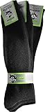 farbecht & waschmaschinenfest normani 3 Paar Thermo-Kniestrümpfe oder Socken von Polar Husky® mit Vollplüsch und Schafwolle Sehr warm! Perfekt für Stiefel geeignet Nie Wieder kalte Füße! Farbe Schwarz Größe 39/42