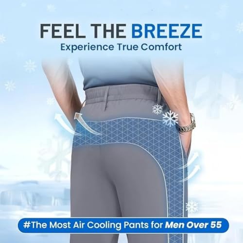 Linochic Meshirons - Ice Silk Mesh Panel Casual Pants, Casual Pants for Men, Quick Drying with Ventilation 6