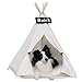 Pet Indian Teepee Tenda in cotone per cani gatti (S, con cuscino)