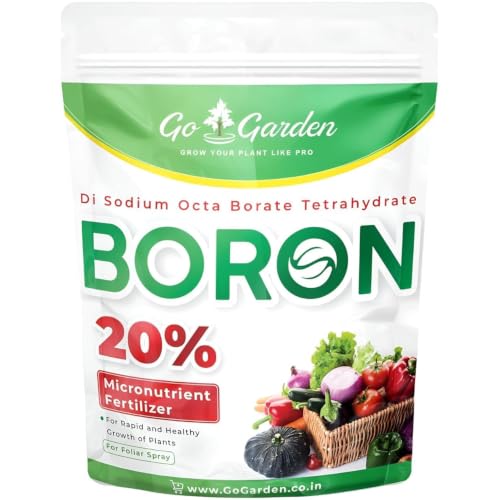Image of Go Garden Boron 20% Micronutrient Fertilizer 150 g | 100% Water Soluble Boron Powder for Vegetables, Fruits & Flowers | Improves Flowering, Fruit Set & Plant Growth
