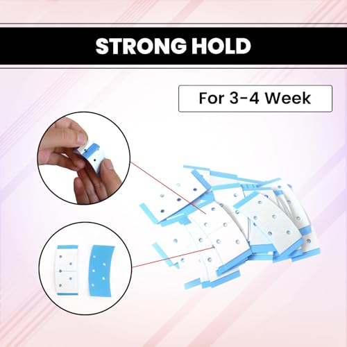 Woolip Extenda Bond Hair Patch Tape for Men | Strong Hold Up to 4+ Weeks | Double Sided Wig Tape | Waterproof & Skin Safe Adhesive | C-Contour Pre-Cut Strips | 36 Pieces Per Bag