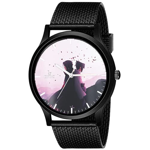 AROA Watch New Watch for Itachi - Sasuke Uchiha Model : 118 Black Metal Type Rubber Analog Watch Violet Dial for Men Stylish Watch for Boys (B0BZLMHVP4) Amazon Price History, Amazon Price Tracker
