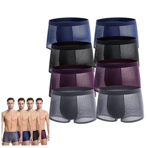 8Pcs Breathable Boxer Briefs Men's Underwear Boxers