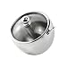 Small Sugar Bowl, [10 Ounces (300 Milliliter /1.25 Cup)], Newness Stainless Steel Sugar Bowl with Glass Oblique Opening Lid (for better recognition) and Sugar Spoon for Home and Kitchen