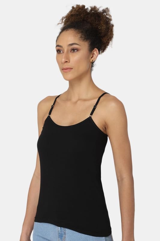 Image of Intimacy Cotton Camisole for Women with Adjustable Spaghetti Straps Comfortable Everyday Wear Camisole Slip for Women