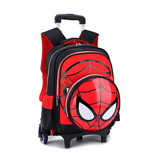 Spiderman Printed Elementary Trolley Mochila Escolar Rolling Bag Primary Wheeled Book