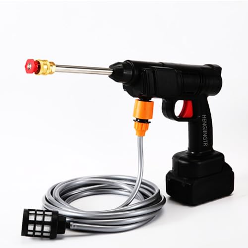 HENGJINGTR Electric Pressure Washer,200W- 600W Cordless Pressure Washer with Adjustable Nozzle 15 Battery Operated High Pressure Washer Cleaning Spray Water Gun