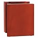 Rolodex 81764 Mahogany wood & black faux leather pencil cup, 3-7/16w x 3-1/2d x 4-1/8h