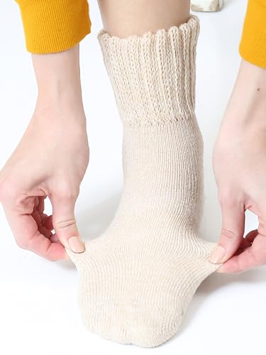 Image of Heat Logic Women's Thermal Socks, Hiking Warm Winter Thick Thermal Crew, Cozy, Cabin & Boot Socks, With & Without Grippers
