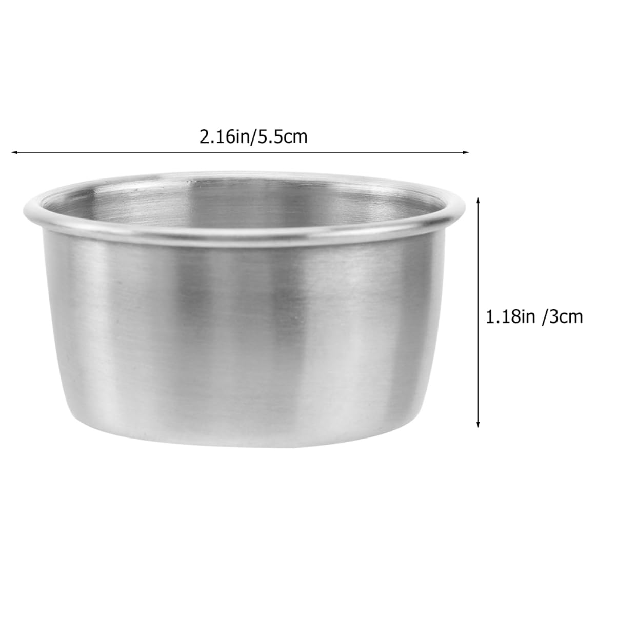 Garneck Household Sauce Cups 4pcs Reusable Stainless Steel Dipping Sauce Containers Dishes