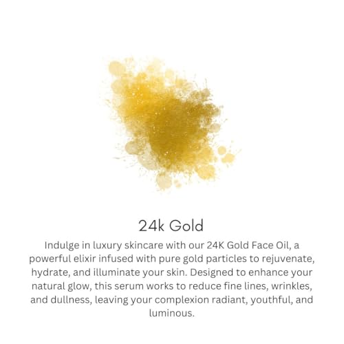 Image of khadi 24K Gold Face Oil Serum, Anti-Aging & Brightening with Vitamin E, Lightweight & Non-Sticky, 30ml