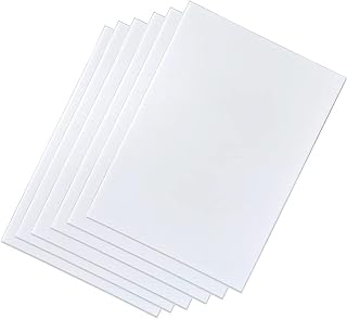 KastLite White Polystyrene Flexible Plastic Board Sheet | 8.5" X 11" Dimensions | .040" Thick Styrene Sheet | Ideal for Modeling Projects, Displays, Crafts | Durable Plastic Sheet | 2 Pack