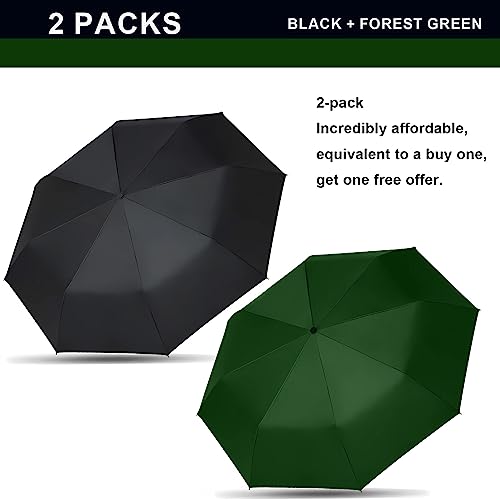 Image of SIEPASA Umbrella for Men - Automatic Large Size Foldable Umbrella with Travel Cover for Man and women - 3 fold Windproof umbrella