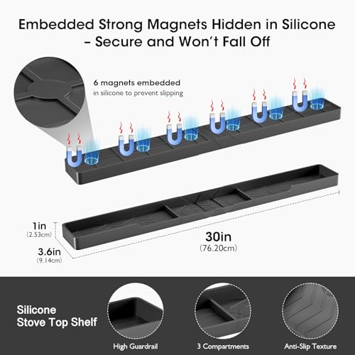 Elevate Your Cooking Space: The Bumusty Magnetic Shelf Redefines Kitchen Organization