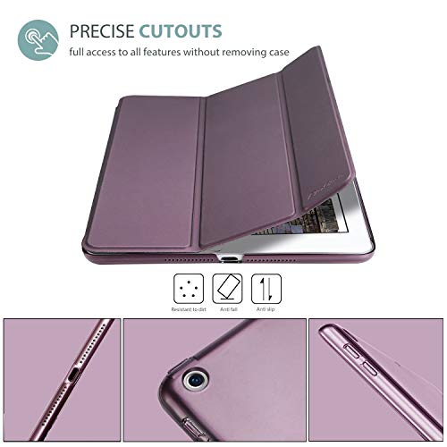 Image of ProCase Smart Case for iPad 9.7 Inch iPad 6th /5th Generation 2018 2017(Model: A1893 A1954 A1822 A1823), Ultra Slim Lightweight Stand Cover with Translucent Frosted Back -Purple