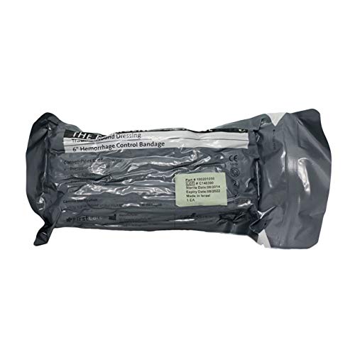 Ever Ready First Aid Bleeding Control - Basic Kit With Cat Tourniquet, Hemostatic Bandage, Compressed Gauze Dressing, Autoclavable Stainless Steel Trauma Shears, Gloves, Permanent Marker #TOP2