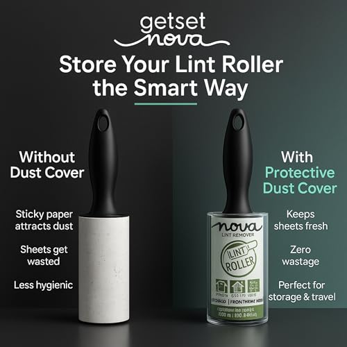 Image of Lint Roller for Clothes Extra Sticky Lint Remover Roller for Clothes & Pet Hair Manual Dust Remover for Clothes Cloth Roller to Remove Fur with Refill Lint Remover for Clothes Roller