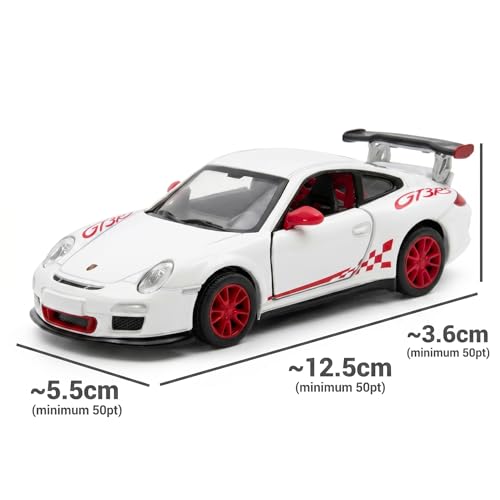 Image of Wizplex Kinsmart Porsche 911 GT3 RS 1:36 Scale Officially Licensed Die-Cast Metal Car Model - Pull-Back Action Openable Doors Race Car Collectible Toy for Kids