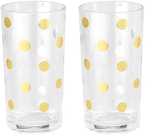 kate spade new york Acrylic Highball Set, Gold Dots