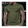 GYMTIER Spartan Forged - Warrior - Men's Gym T-Shirt Bodybuilding Training Workout Lifting Top Clothing, Green, 4XL #1