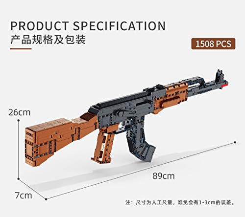 Kiyoyo Technik Gewehr Bausteine, 1493 Klemmbausteine Bausteine Schießwaffe Gewehr Modell Bausatz, Militärische… – Bild 3