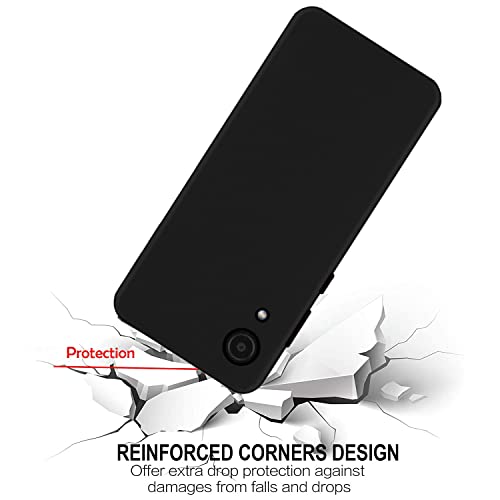 Image of HELLO ZONE Exclusive Matte Finish Soft Back Case Cover for Samsung Galaxy A03 Core - Black