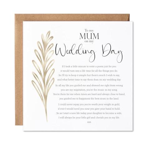 Maise & Rose Mother Of The Bride Wedding Day Card From Daughter Poem 86