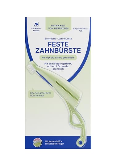 Japan Premium Pet Anatomische Hundezahnbürste | Zahnpflege Hund mit weichen Nylonborsten | Plaqueentfernung | Zahnhygiene-Training | Für Hunde der Kleine Rasse