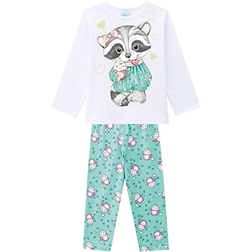 Pijama Infantil Feminino Kyly Blusa e Calça Brilha no Escuro