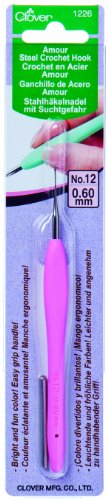 Clover 1226 Amour Steel Crochet Hook No. 12,...