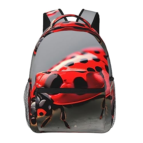 Sac à dos coccinelle rouge pour le voyage et l'université KoNsev