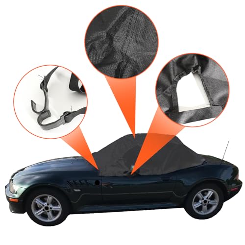 Image of Top Half Cover Compatible with BMW Z3 1995-2001 Waterproof Soft Top Roof with Storage Bag