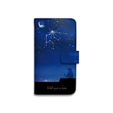 Galaxy S22 用 SC-51C SCG13 手帳型 ケース 猫と星座 スマートフォンケース 星 おしゃれ 絵本
