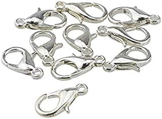100 Pcs Stainless Steel Lobster Claw Clasps 7x12mm Silver Plated Lobster Claw Clasps for Jewelry Necklaces Bracelet Making