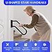 Hand Rails for Outdoor 1-2 Steps, Indoor Stairs, Bathroom, Wall Mount Non-Slip U-Shape Stair Hand Railing Black 1 Pack
