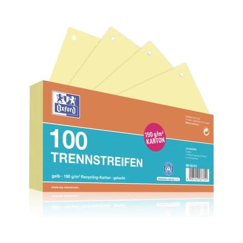 Intercalaires Oxford Jaunes 100 pièces Cover