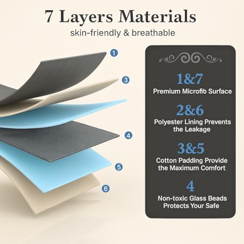 Image of Weighted Blanket for Adults (20 lbs, 60 inch x 80 inch) Queen Size Heavy Blanket, Breathable Cotton with Natural Glass Beads, Machine Washable