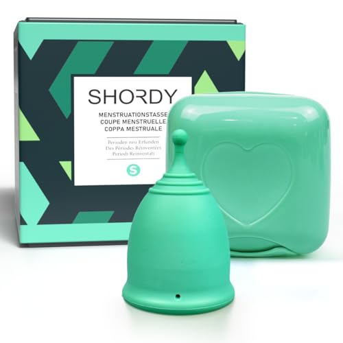 SHORDY Coppetta mestruale, confezione singola (piccola) con scatola, morbida e flessibile, kit mestruale Copa per le donne | Fino a 12 ore di comfort, alternativa ecologica e più sicura a assorbenti e