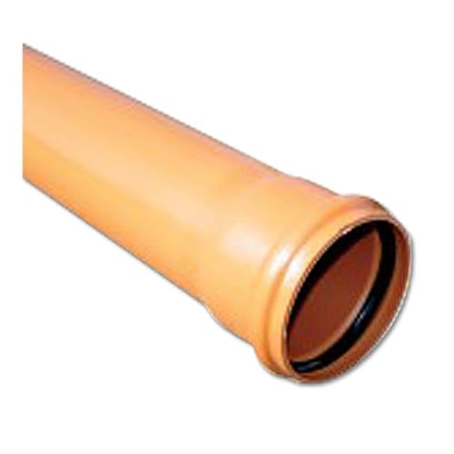 Image of Flo Plast Underground Pipe Single Socket 110mm 3m uPVC Soil Waste Drainage System D143