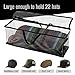 Houseables Baseball Cap Storage Bag, Hat Organizer Case, Cap Holder, Clear Plastic Tote, Black Handles, Moisture & Dust Proof, w/Zipper Closure, Holds up to 22 Hats, Dirt Protection, 23