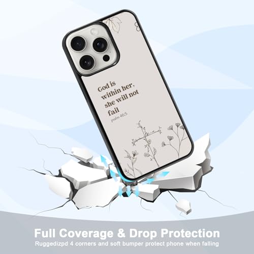 Axulimin [God is Within Her She Will Not Fail Psalm] Bible Christian Women Black Phone Case for iPhone 15 Pro (6.1") by Axulimin - Used condition - Image 3
